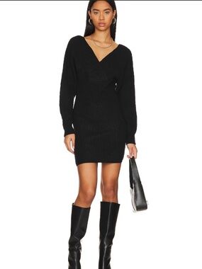 STEVE MADDEN Reade Sweater Dress in Black M nwot
